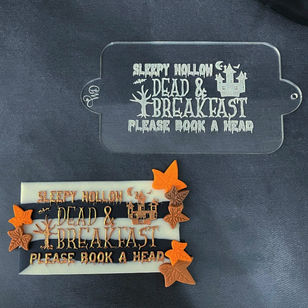 Sleepy Hollow Dead and Breakfast Embosser and Cookie Cutter Set.