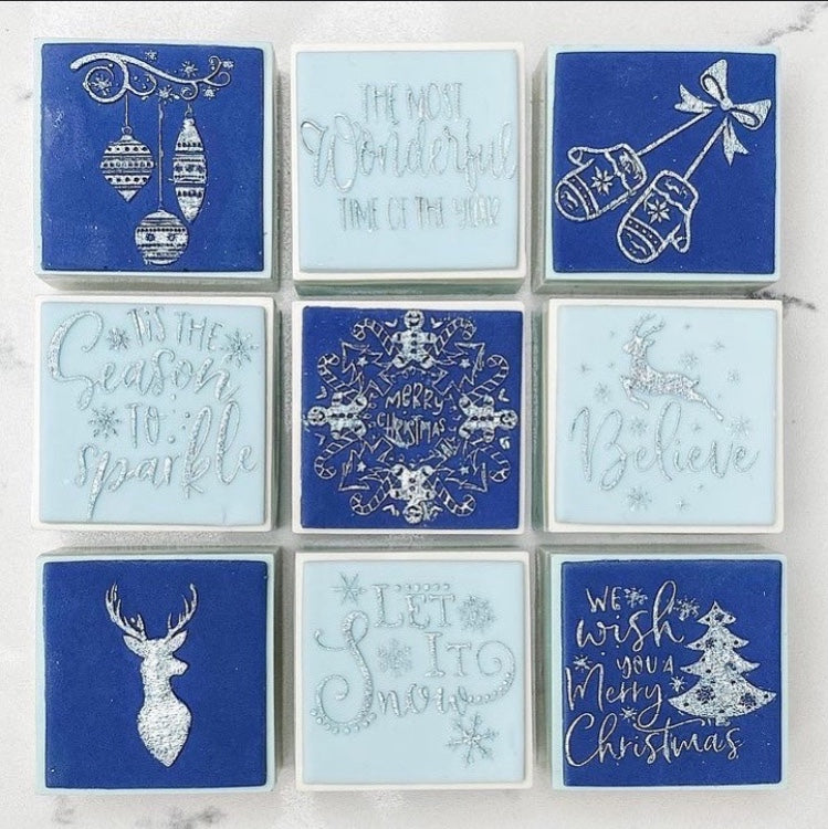 10 Mini Images Christmas Embossing Slab.