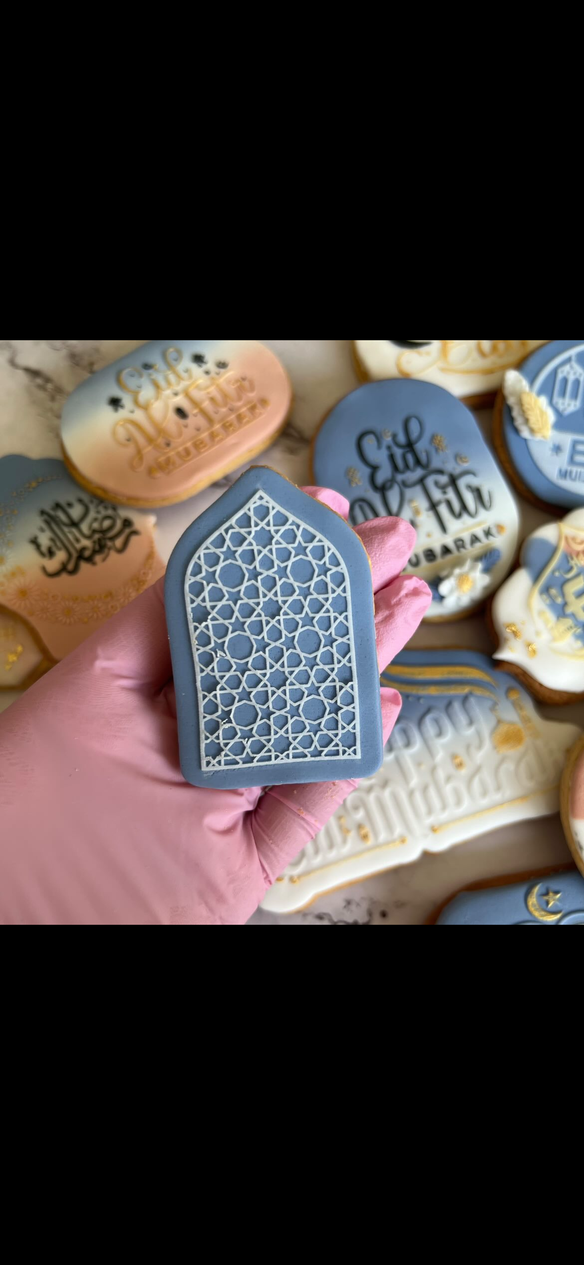 Islamic Window Pattern Embosser and Matching Cookie Cutter.