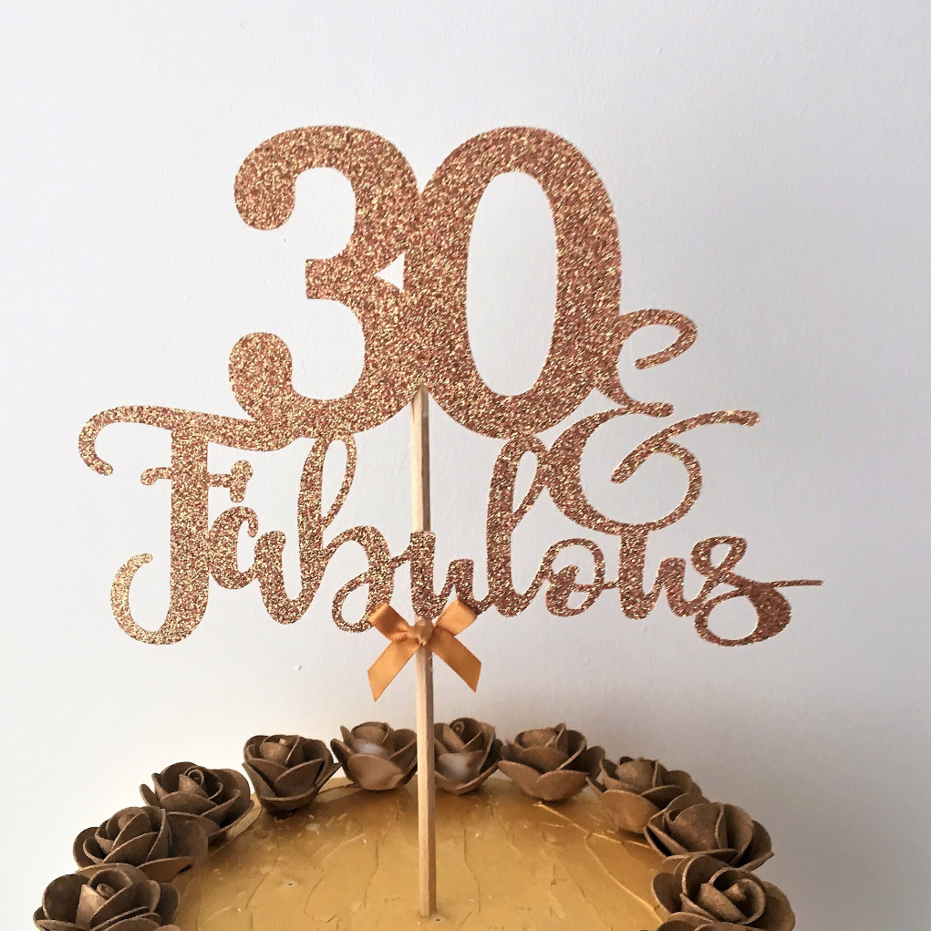 Number & Fabulous Glitter Card Topper