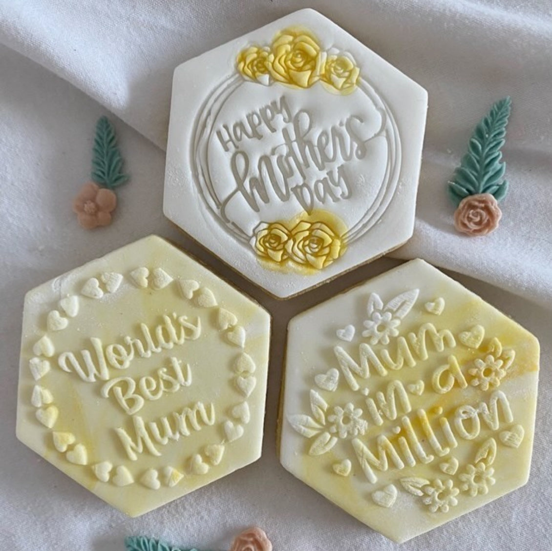 Happy Mother's Day with Floral Border Stamp