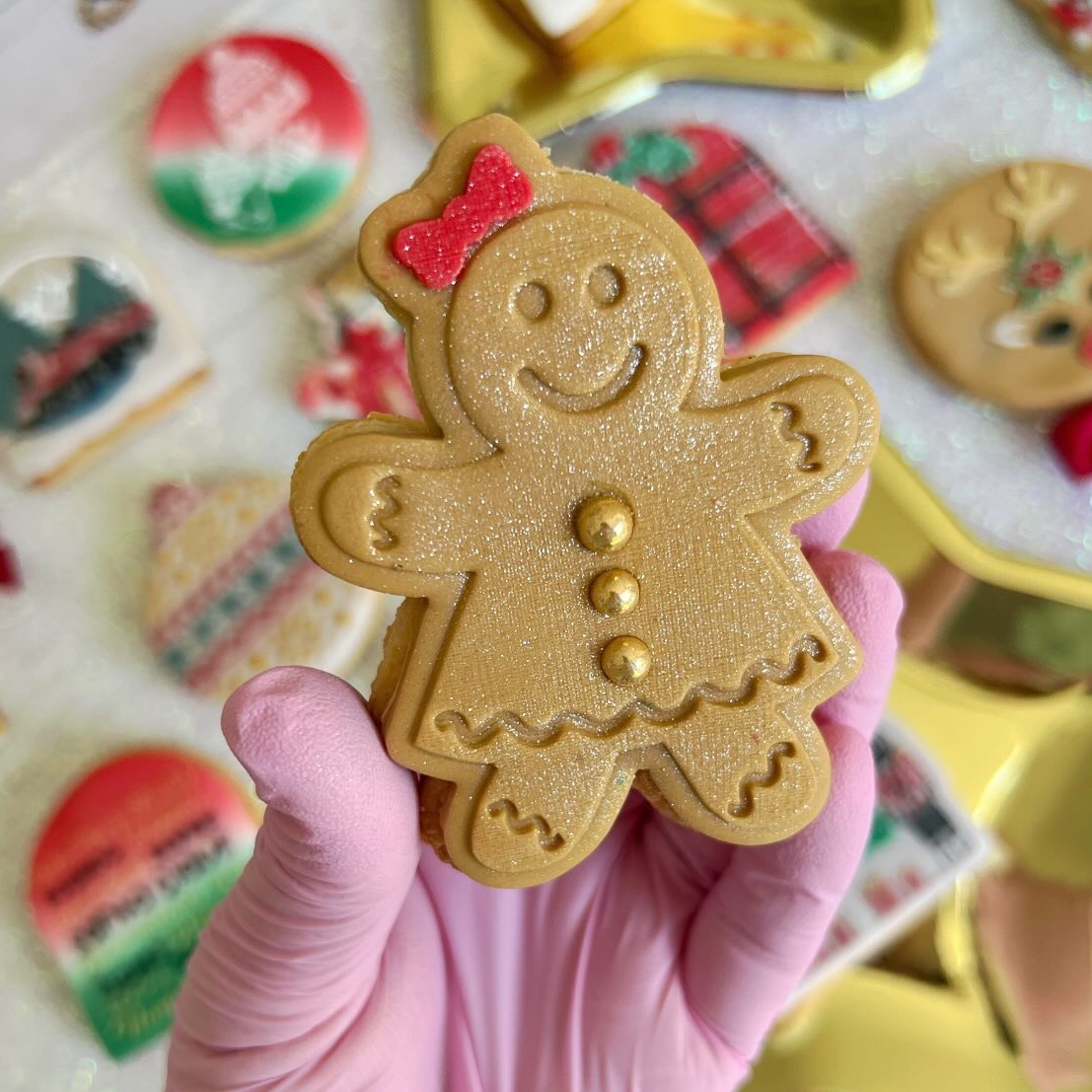 Gingerbread Girl Embosser and Cookie Cutter Set.