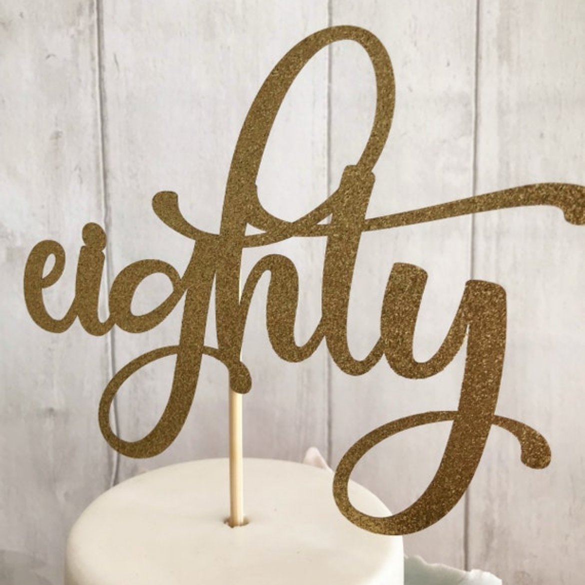 Eighty Glitter Card Topper