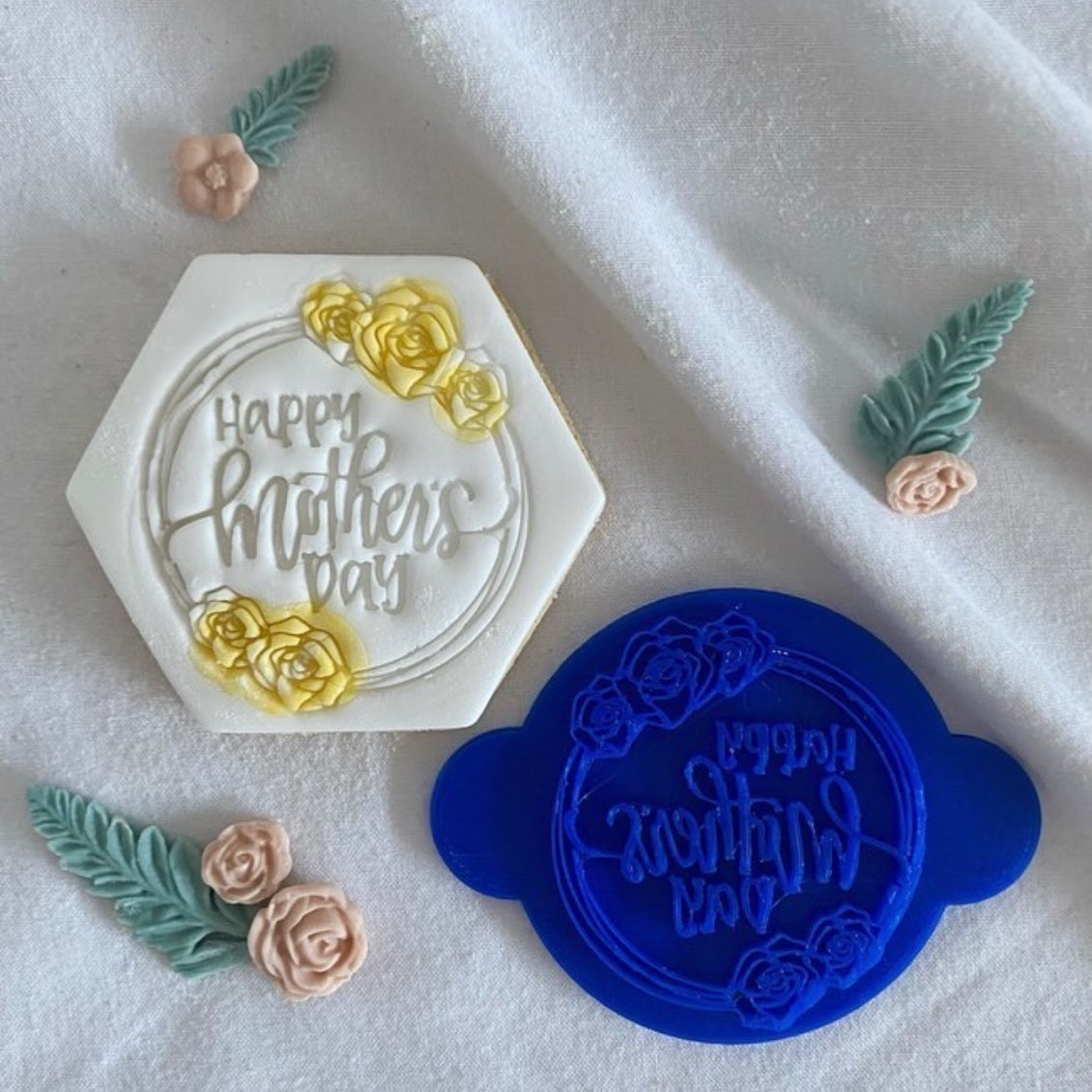 Happy Mother's Day with Floral Border Stamp